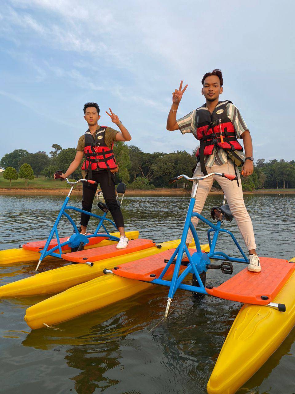 Standup pedal water bike